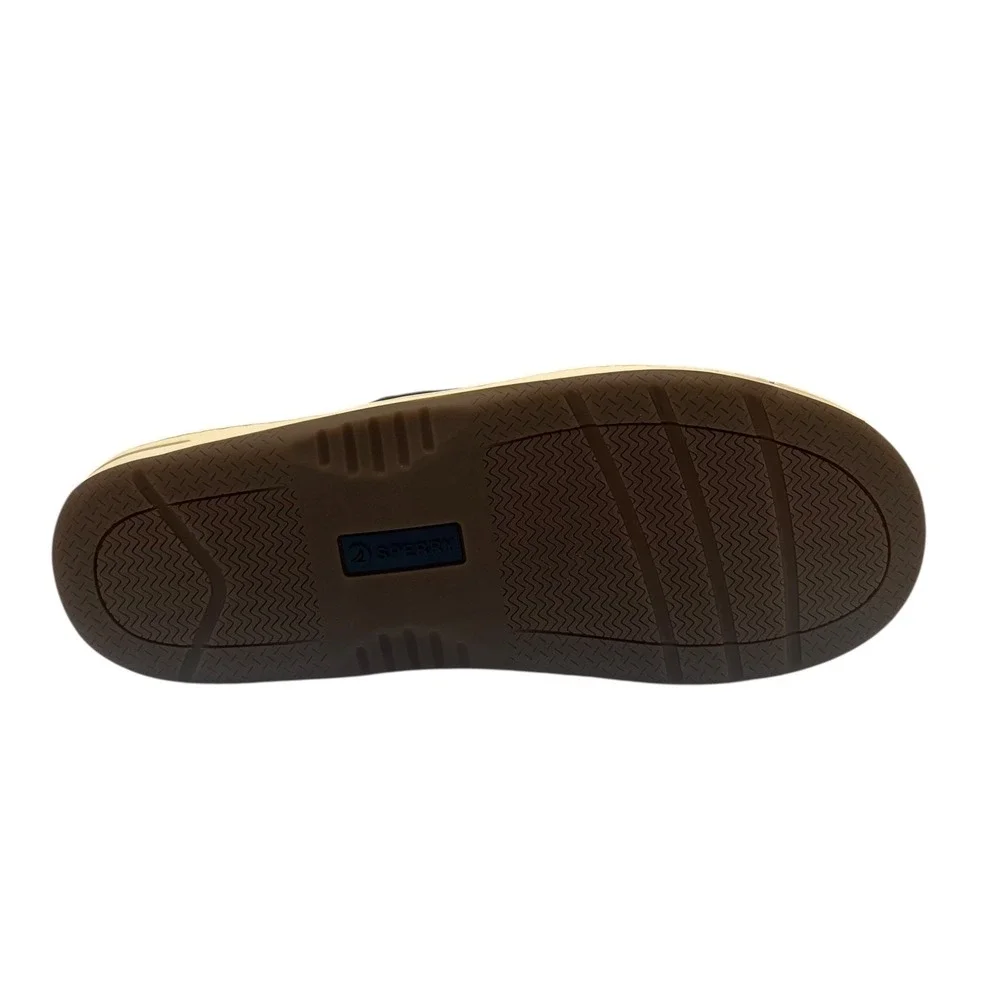 Sperry Men's Havasu Perf Leather Thong Sandal Size 13 Black Comfort Casual Style